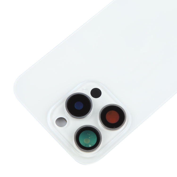 For iPhone 15 Pro Battery Back Cover with Camera Lens Frame + MagSafe Magnet