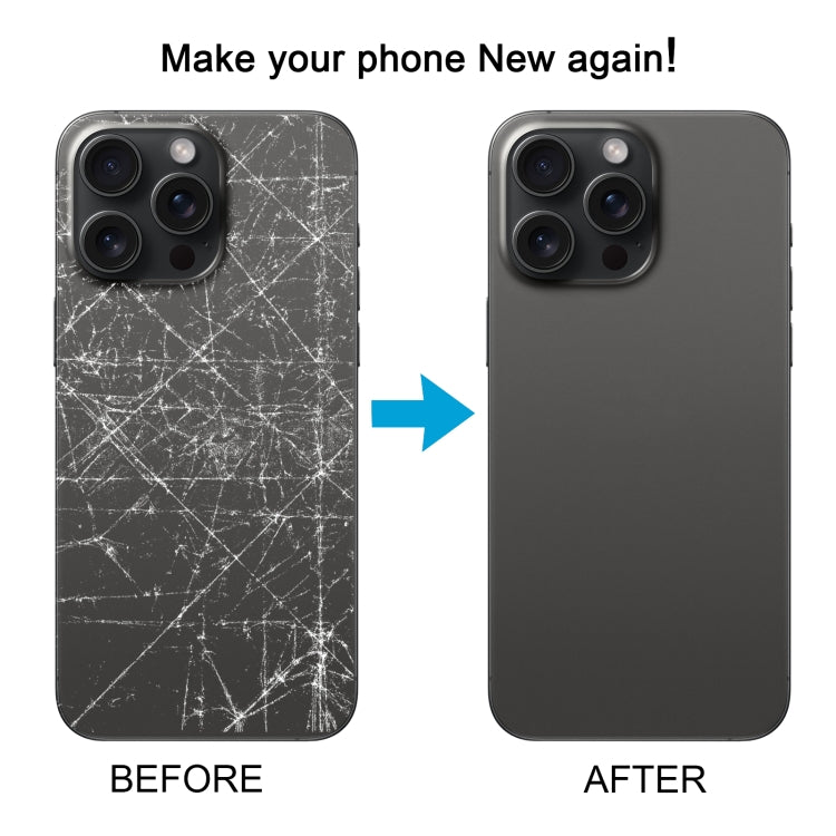 For iPhone 15 Pro Max Battery Back Cover with Camera Lens Frame + MagSafe Magnet