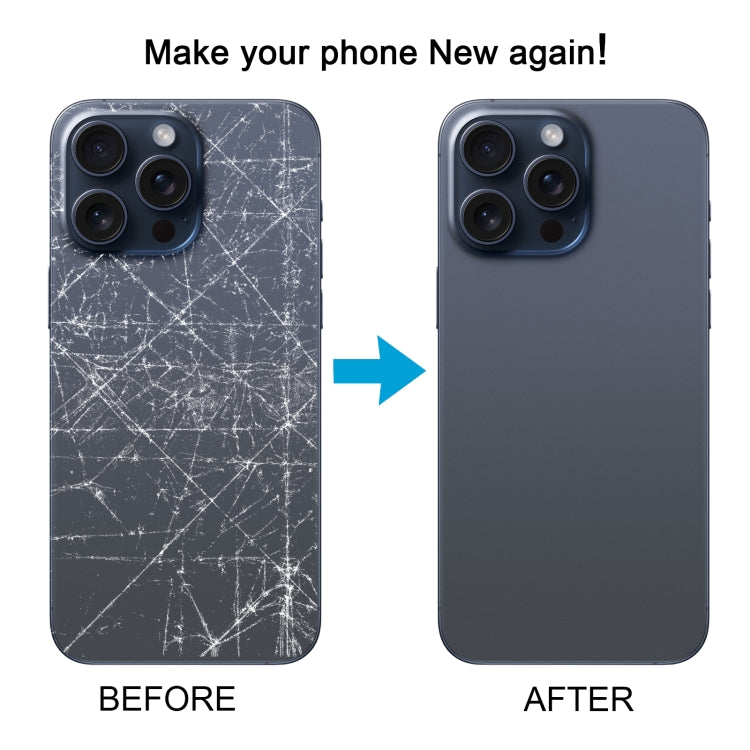 For iPhone 15 Pro Max Battery Back Cover with Camera Lens Frame + MagSafe Magnet