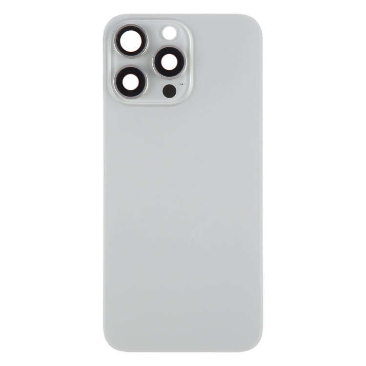 For iPhone 15 Pro Max Battery Back Cover with Camera Lens Frame + MagSafe Magnet