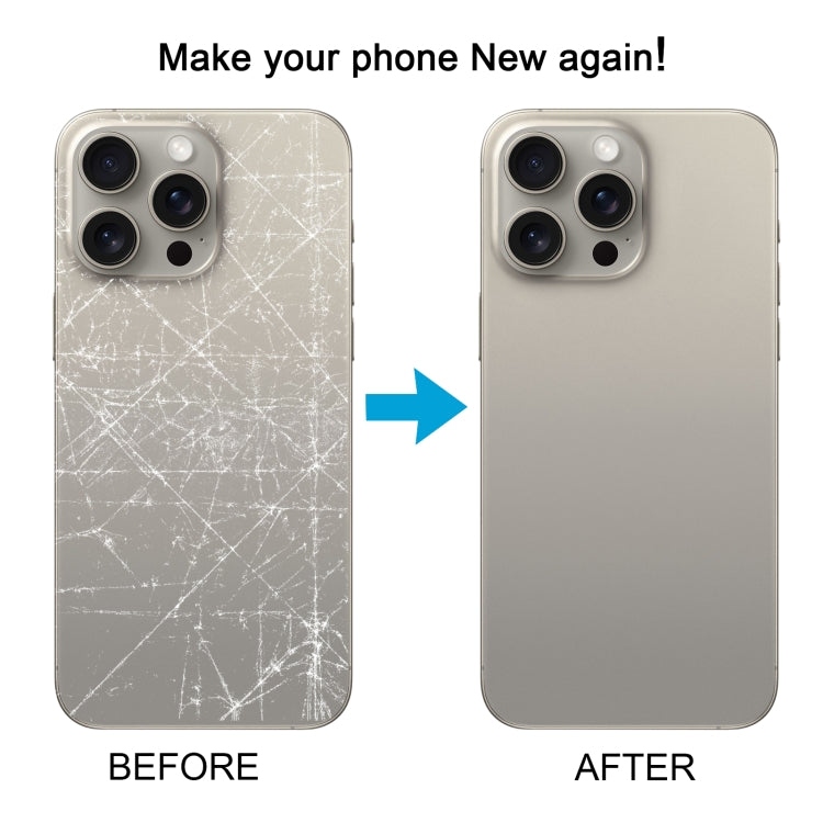 For iPhone 15 Pro Max Battery Back Cover with Camera Lens Frame + MagSafe Magnet