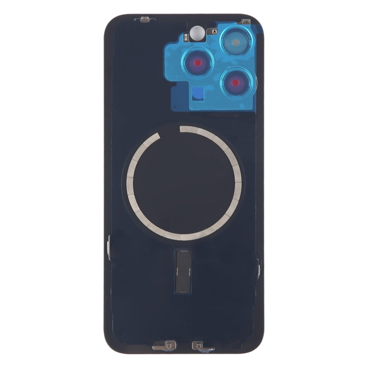 For iPhone 15 Pro Max Battery Back Cover with Camera Lens Frame + MagSafe Magnet