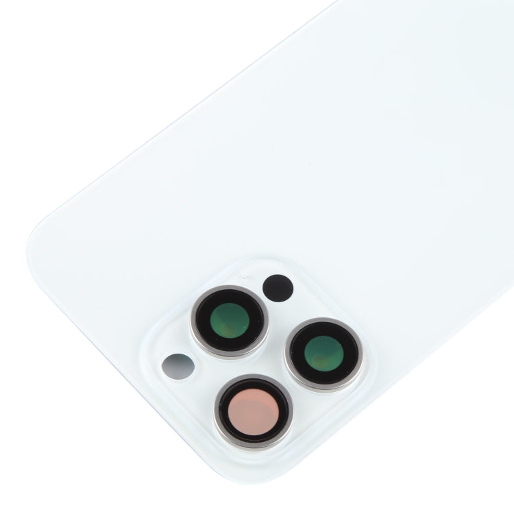 For iPhone 15 Pro Max Battery Back Cover with Camera Lens Frame + MagSafe Magnet