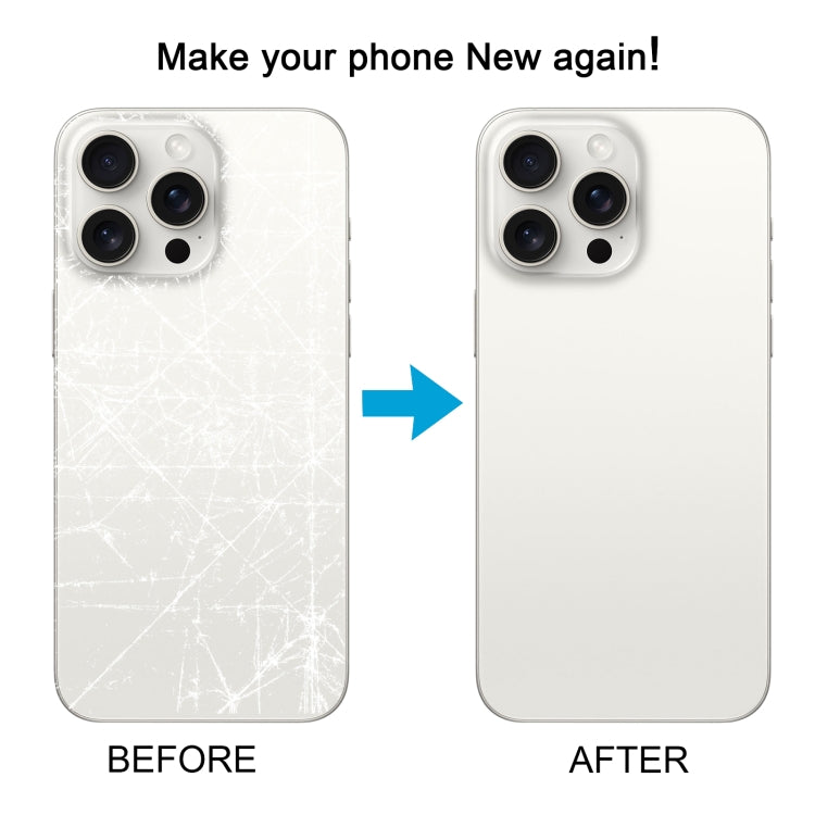 For iPhone 15 Pro Max Battery Back Cover with Camera Lens Frame + MagSafe Magnet