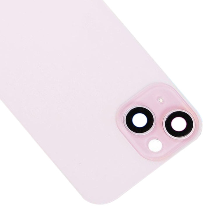 For iPhone 15 Plus Glass Battery Back Cover with Flash Bracket + Wireless Charging Module