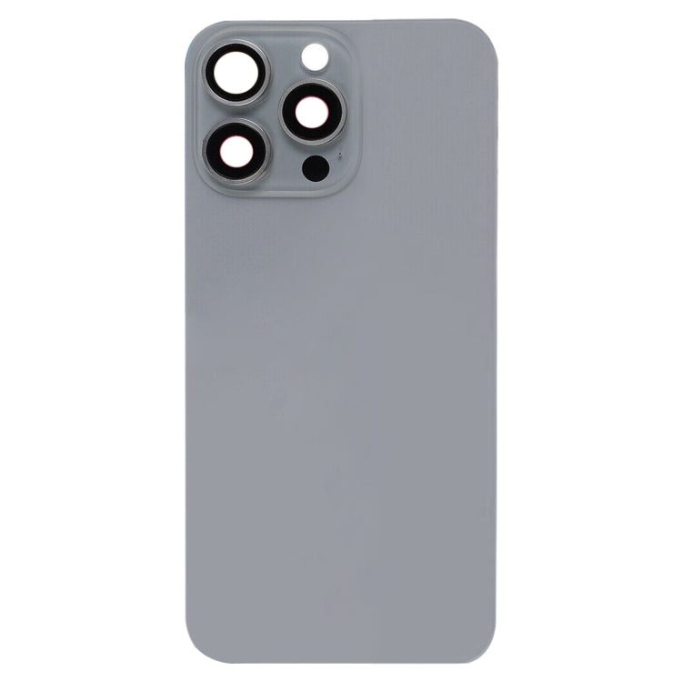 For iPhone 15 Pro Max Glass Battery Back Cover with Flash Bracket + Wireless Charging Module