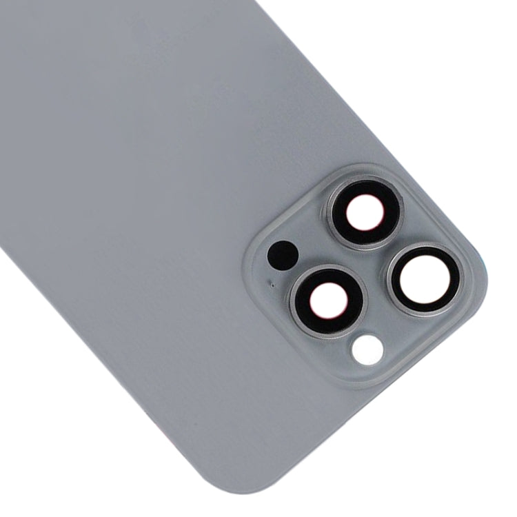 For iPhone 15 Pro Max Glass Battery Back Cover with Flash Bracket + Wireless Charging Module
