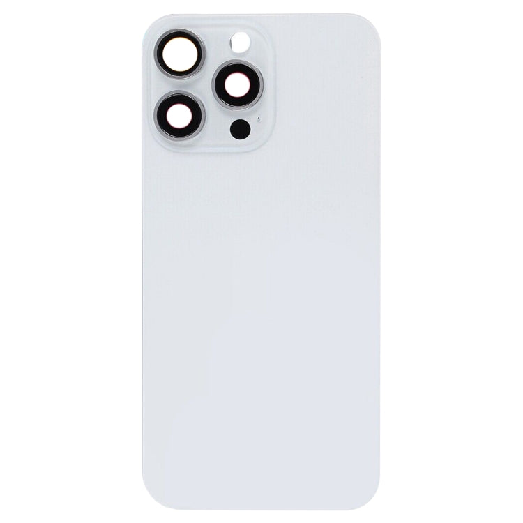 For iPhone 15 Pro Max Glass Battery Back Cover with Flash Bracket + Wireless Charging Module