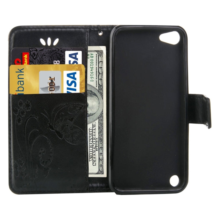 For iPod Touch 5 Crazy Horse Texture Printing Horizontal Flip Leather Case with Holder & Card Slots & Wallet & Lanyard