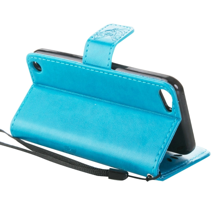 For iPod Touch 5 Crazy Horse Texture Printing Horizontal Flip Leather Case with Holder & Card Slots & Wallet & Lanyard