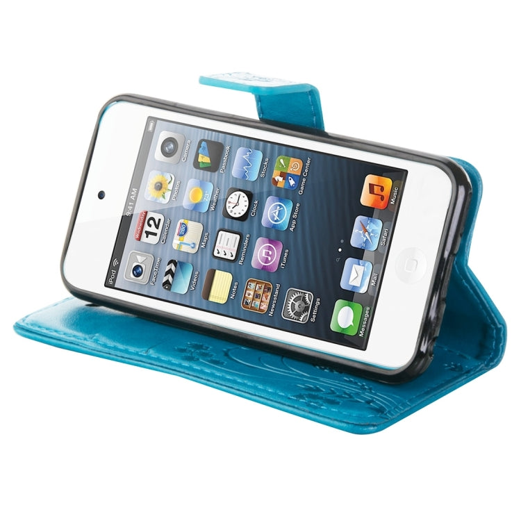 For iPod Touch 5 Crazy Horse Texture Printing Horizontal Flip Leather Case with Holder & Card Slots & Wallet & Lanyard