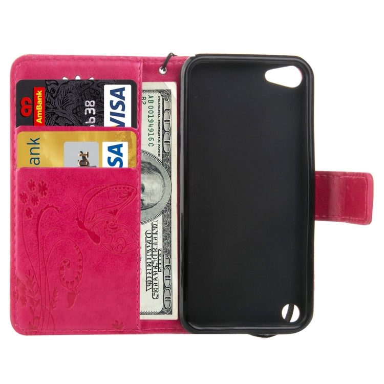 For iPod Touch 5 Crazy Horse Texture Printing Horizontal Flip Leather Case with Holder & Card Slots & Wallet & Lanyard