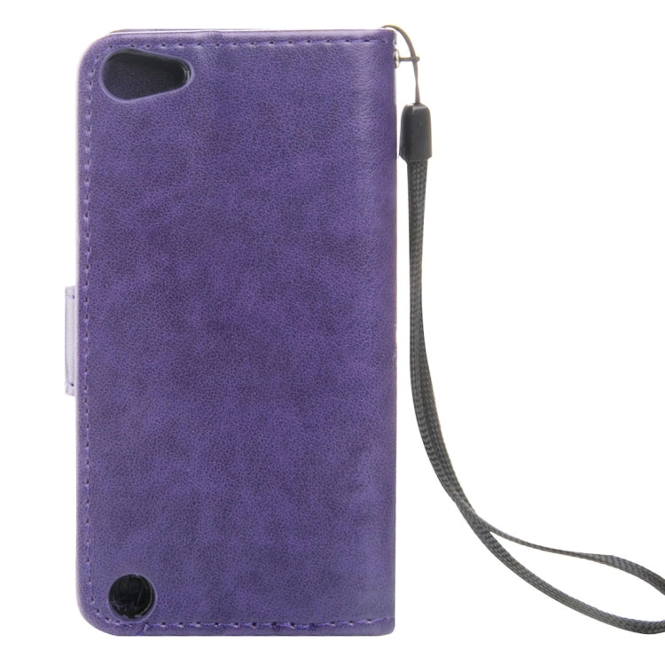 For iPod Touch 5 Crazy Horse Texture Printing Horizontal Flip Leather Case with Holder & Card Slots & Wallet & Lanyard