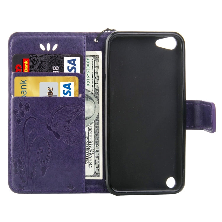 For iPod Touch 5 Crazy Horse Texture Printing Horizontal Flip Leather Case with Holder & Card Slots & Wallet & Lanyard