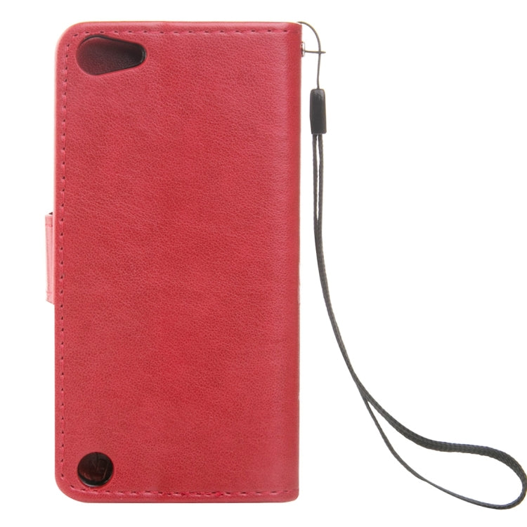 For iPod Touch 5 Crazy Horse Texture Printing Horizontal Flip Leather Case with Holder & Card Slots & Wallet & Lanyard