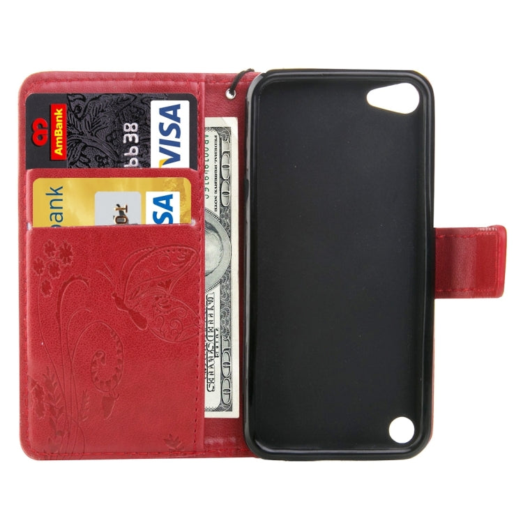 For iPod Touch 5 Crazy Horse Texture Printing Horizontal Flip Leather Case with Holder & Card Slots & Wallet & Lanyard