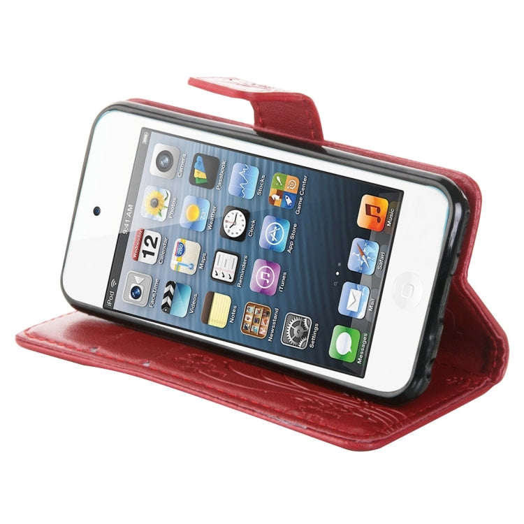 For iPod Touch 5 Crazy Horse Texture Printing Horizontal Flip Leather Case with Holder & Card Slots & Wallet & Lanyard