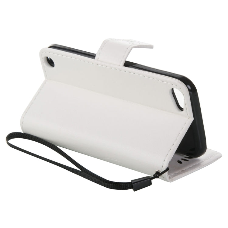 For iPod Touch 5 Crazy Horse Texture Printing Horizontal Flip Leather Case with Holder & Card Slots & Wallet & Lanyard