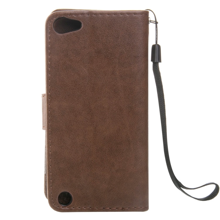 For iPod Touch 5 Crazy Horse Texture Printing Horizontal Flip Leather Case with Holder & Card Slots & Wallet & Lanyard