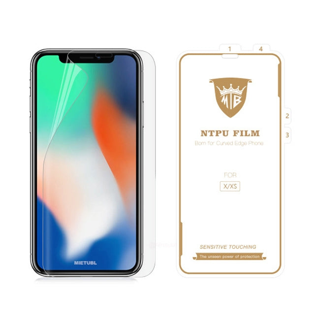 MIETUBL 0.15mm Curved Full Screen Protector Hydrogel Film Front Protector for iPhone XS