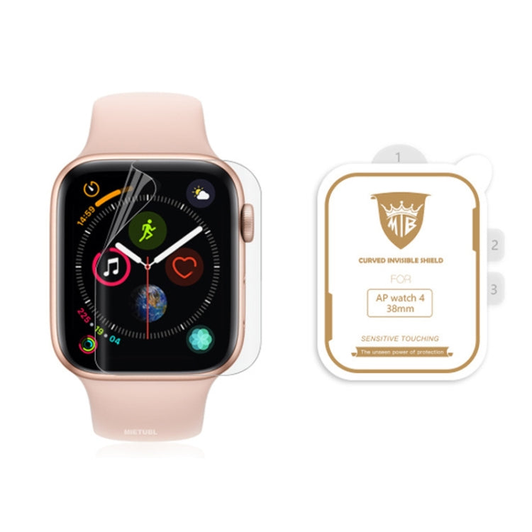 25 PCS MIETUBL 38mm Ultra-thin Curved Edge HD Screen Protector TPU Film for Apple iWatch 4