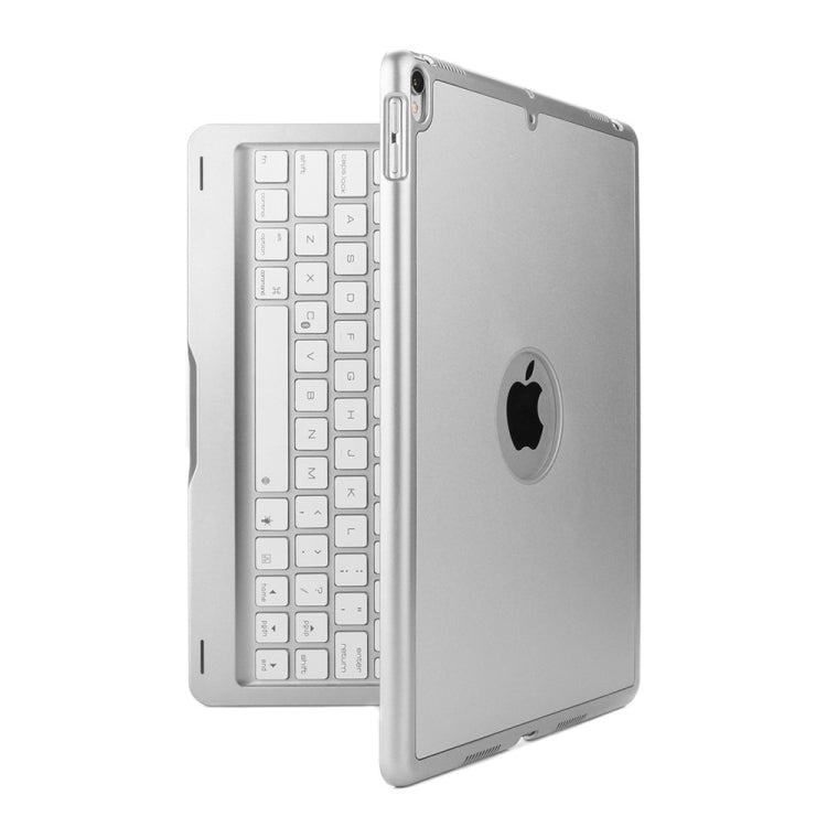 F105 Aluminum Alloy 7 Backlight iPad Tablet Case Hard Shell for iPad Pro 10.5 inch A1701 (2017) / A1709 (2017), with keyboard & bracket
