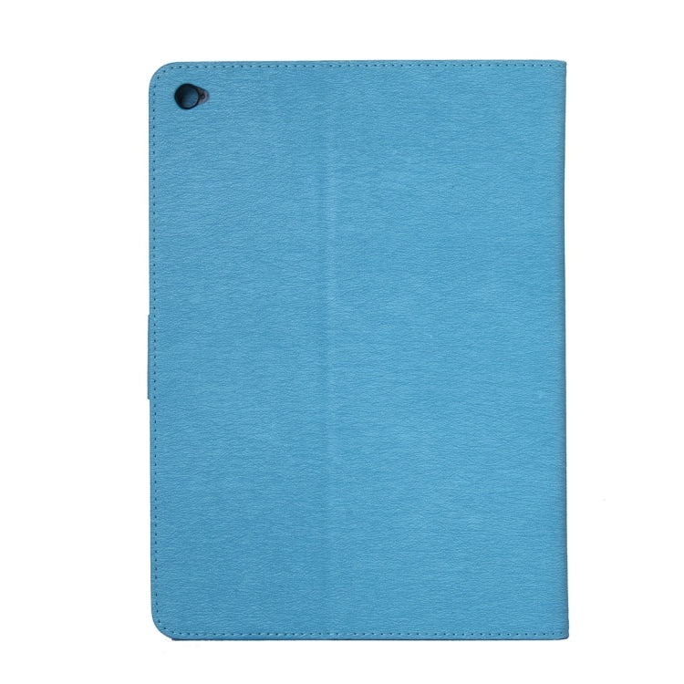 For iPad Air 2 Pressed Flowers Butterfly Pattern Horizontal Flip PU Leather Case with Magnetic Buckle & Holder & Card Slots & Wallet