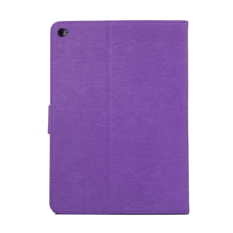For iPad Air 2 Pressed Flowers Butterfly Pattern Horizontal Flip PU Leather Case with Magnetic Buckle & Holder & Card Slots & Wallet
