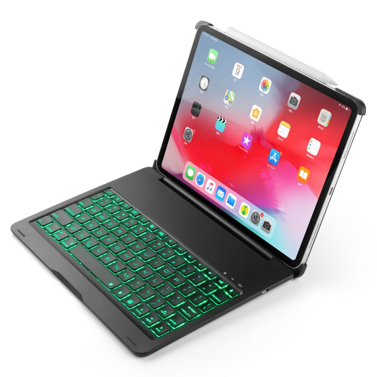 F105A Colorful Backlight Aluminum Backplane Wireless Bluetooth Keyboard Tablet Case for iPad Pro 11 inch ï¼ˆ2018ï¼‰
