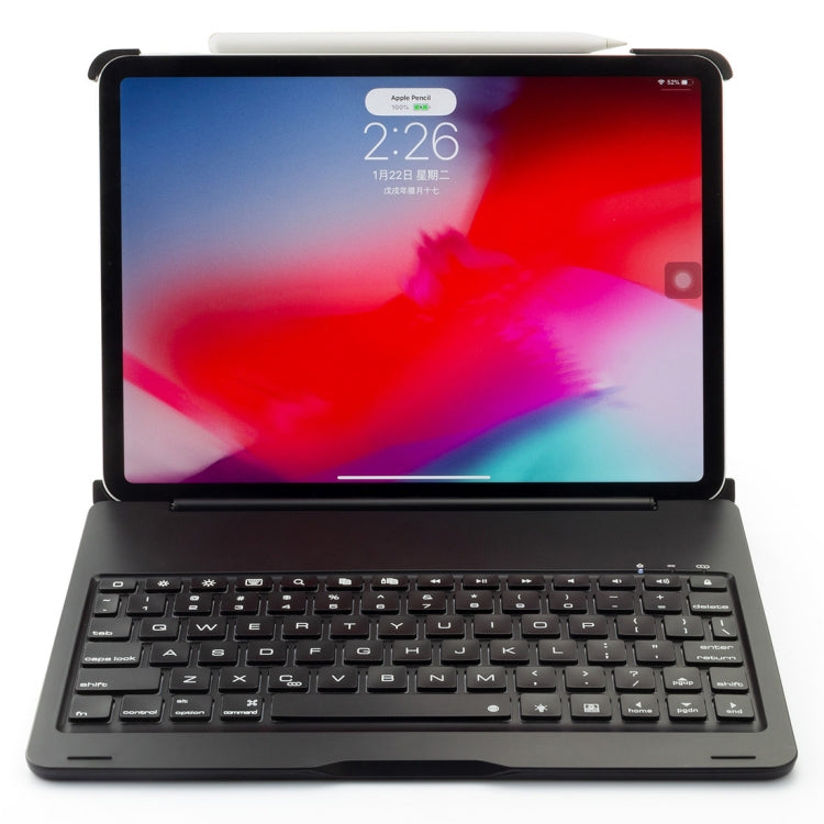 F105A Colorful Backlight Aluminum Backplane Wireless Bluetooth Keyboard Tablet Case for iPad Pro 11 inch ï¼ˆ2018ï¼‰