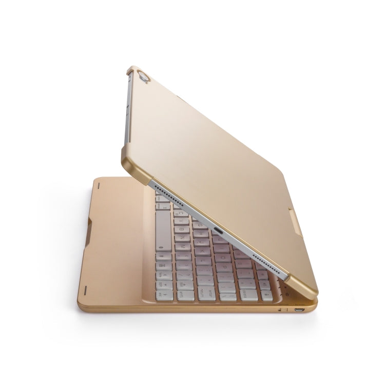 F360B 360 Degree Flip Colorful Backlight Aluminum Backplane Wireless Bluetooth Keyboard Tablet Case for iPad Pro 11 inch ï¼ˆ2018ï¼‰