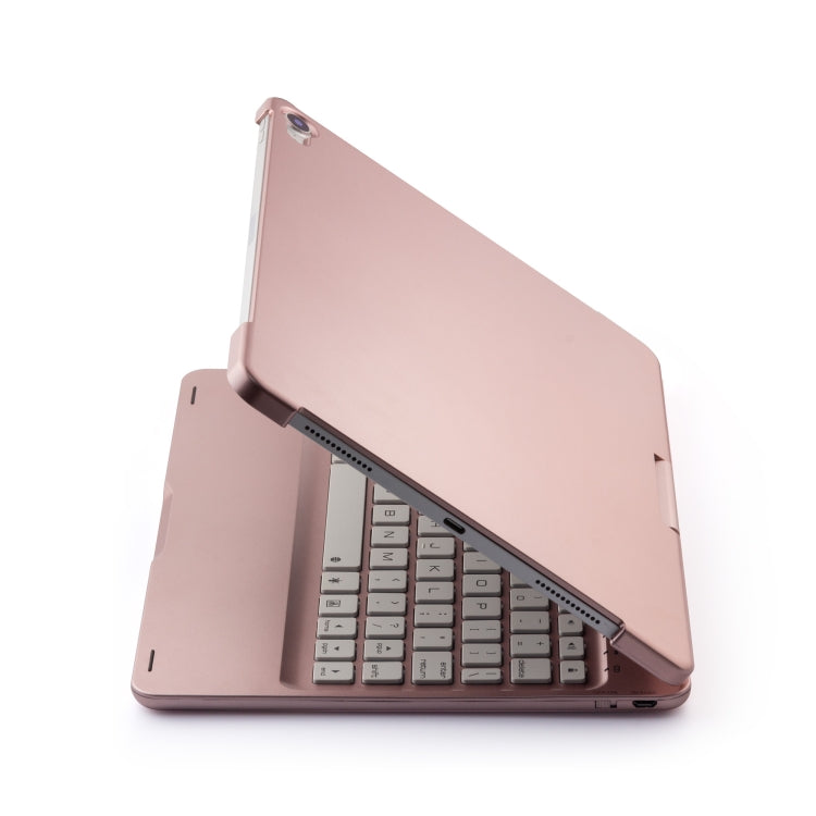 F360B 360 Degree Flip Colorful Backlight Aluminum Backplane Wireless Bluetooth Keyboard Tablet Case for iPad Pro 11 inch ï¼ˆ2018ï¼‰