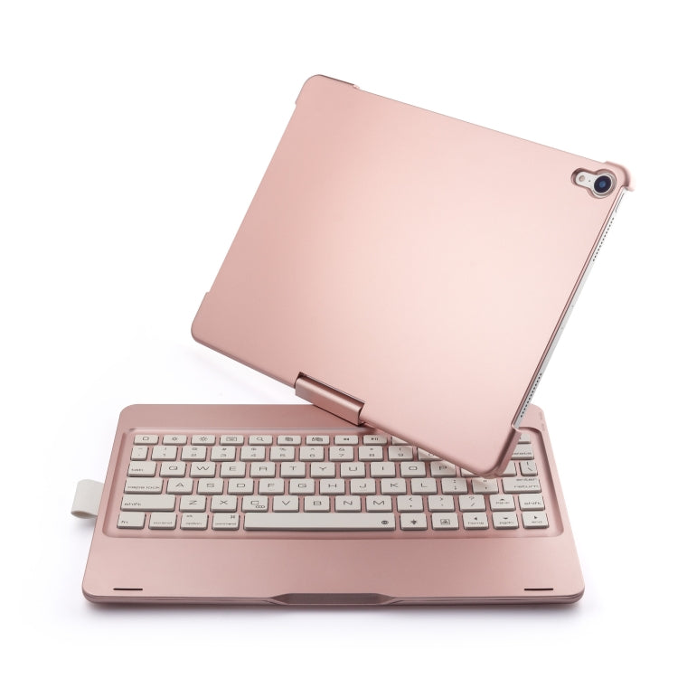 F360B 360 Degree Flip Colorful Backlight Aluminum Backplane Wireless Bluetooth Keyboard Tablet Case for iPad Pro 11 inch ï¼ˆ2018ï¼‰