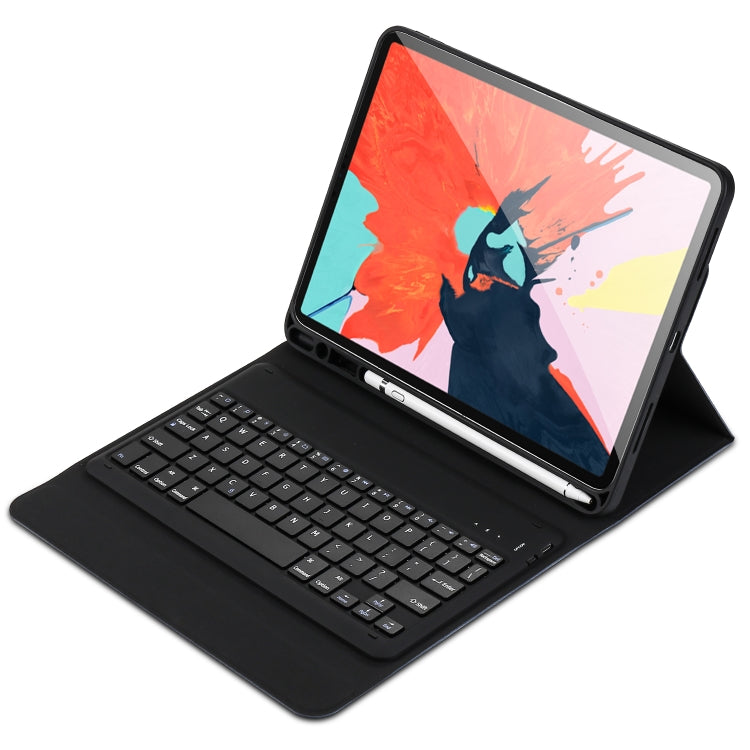 K01 Ultra-thin One-piece Bluetooth Keyboard Tablet Case for iPad Pro 11 inch ï¼ˆ2018ï¼‰, with Bracket Function