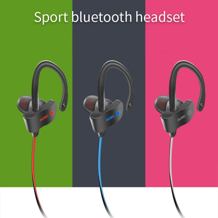 Ear Hooks Stereo Sports Wireless Bluetooth Earphones, with Mic Support  1 Connect 2 Function, For iPhone, Galaxy, Huawei, Xiaomi, LG, HTC and Other Smart Phones, Bluetooth Distance: 10m (Red)