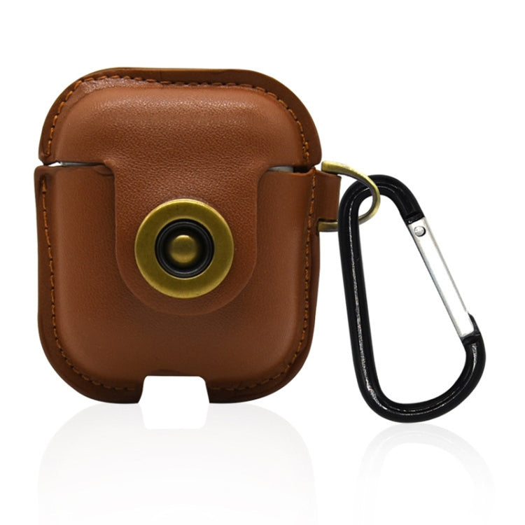 Bluetooth Earphone Protector Scratch-resistant Charging Box Earphone PU Leather Case for Airpods