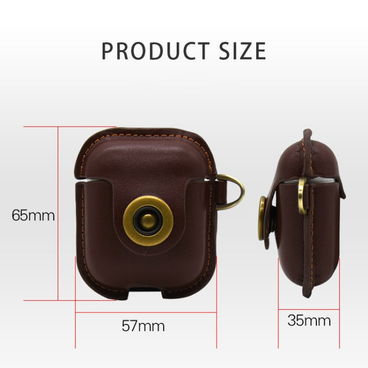 Bluetooth Earphone Protector Scratch-resistant Charging Box Earphone PU Leather Case for Airpods