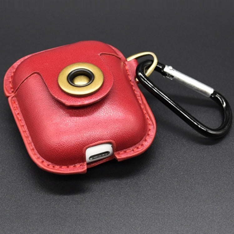 Bluetooth Earphone Protector Scratch-resistant Charging Box Earphone PU Leather Case for Airpods