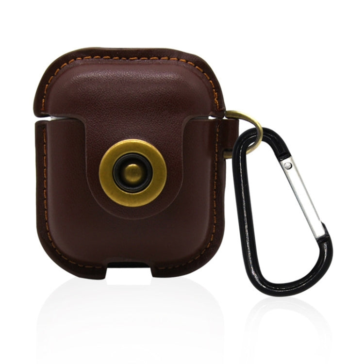 Bluetooth Earphone Protector Scratch-resistant Charging Box Earphone PU Leather Case for Airpods