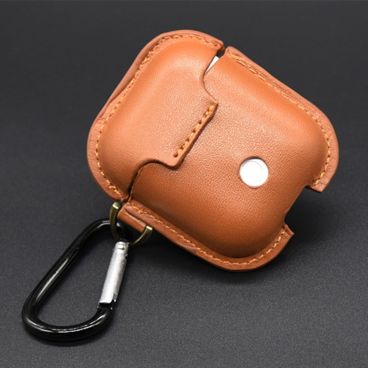 Bluetooth Earphone Protector Scratch-resistant Charging Box Earphone PU Leather Case for Airpods