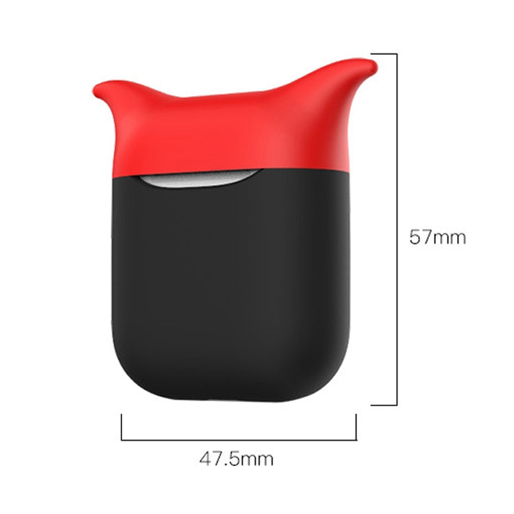 Portable Wireless Bluetooth Earphone Silicone Protective Box Anti-lost Dropproof Storage Bag for Apple AirPods(Yellow)