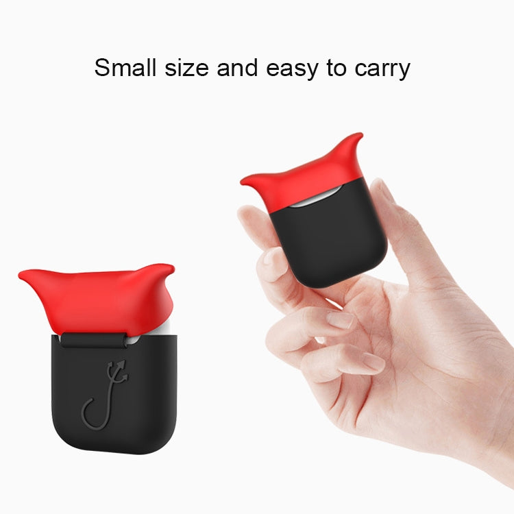 Portable Wireless Bluetooth Earphone Silicone Protective Box Anti-lost Dropproof Storage Bag for Apple AirPods(Yellow)