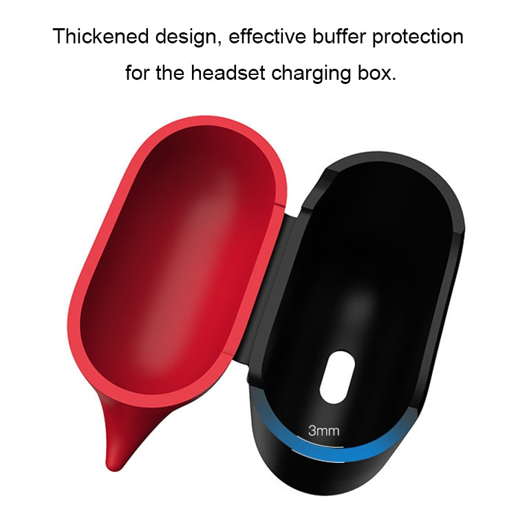 Portable Wireless Bluetooth Earphone Silicone Protective Box Anti-lost Dropproof Storage Bag for Apple AirPods(Yellow)