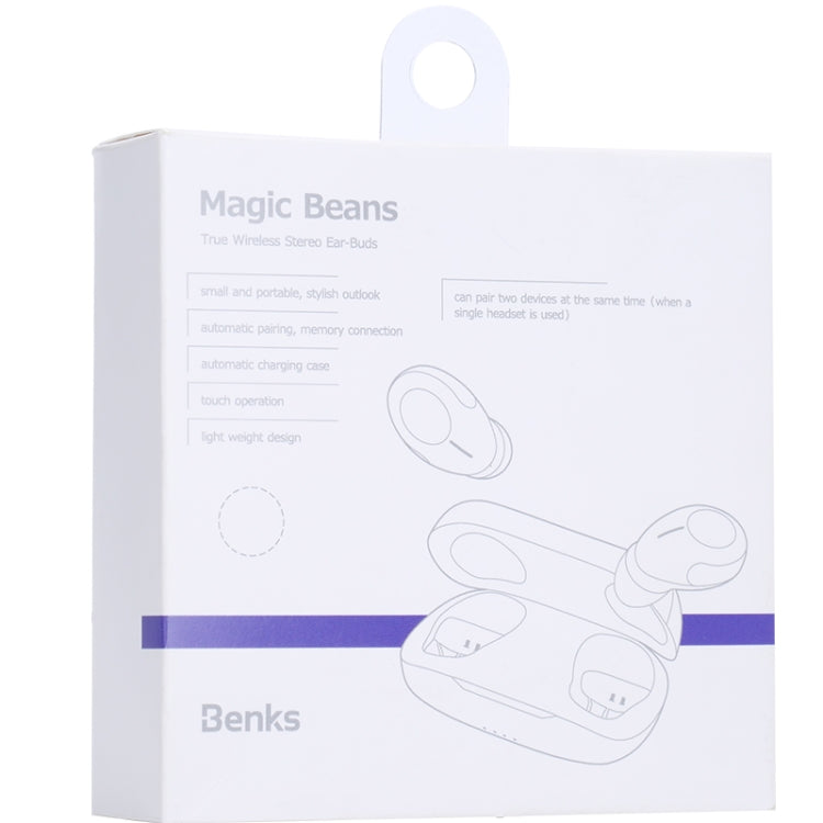 Benks TWS Wireless Bluetooth 4.2 Waterproof Earphone with Magnetic Charging Box