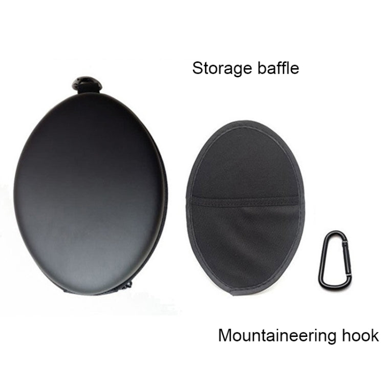Portable EVA Storage Box Shockproof Bag for Headset, with Carabiner(Black)