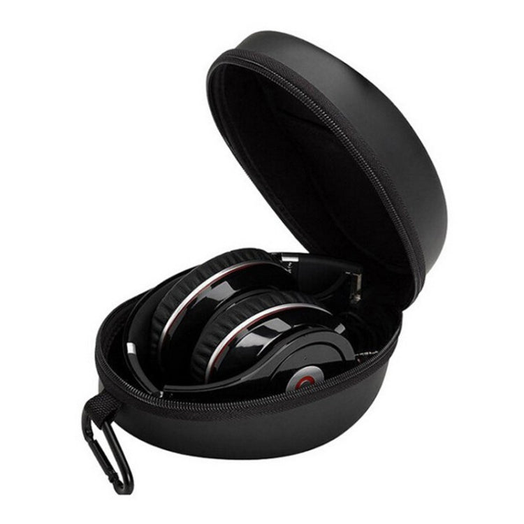 Portable EVA Storage Box Shockproof Bag for Headset, with Carabiner(Black)