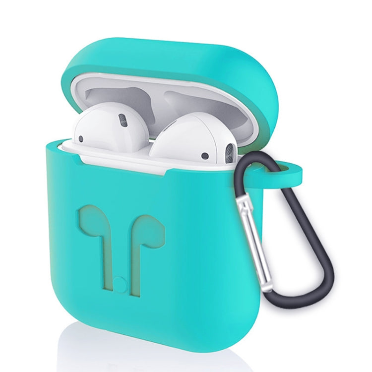 6 in 1 Earphone Bag + Earphone Case + Earphones Silicone Buckle + Earbuds + Anti-Drops Buckle + Anti-lost Rope Wireless Earphone Silicone Case Set for Apple Airpods
