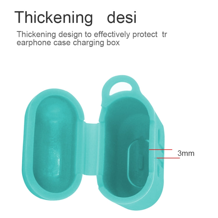 6 in 1 Earphone Bag + Earphone Case + Earphones Silicone Buckle + Earbuds + Anti-Drops Buckle + Anti-lost Rope Wireless Earphone Silicone Case Set for Apple Airpods