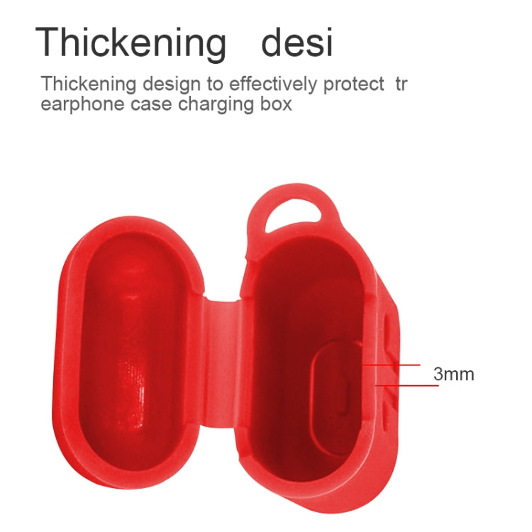 6 in 1 Earphone Bag + Earphone Case + Earphones Silicone Buckle + Earbuds + Anti-Drops Buckle + Anti-lost Rope Wireless Earphone Silicone Case Set for Apple Airpods
