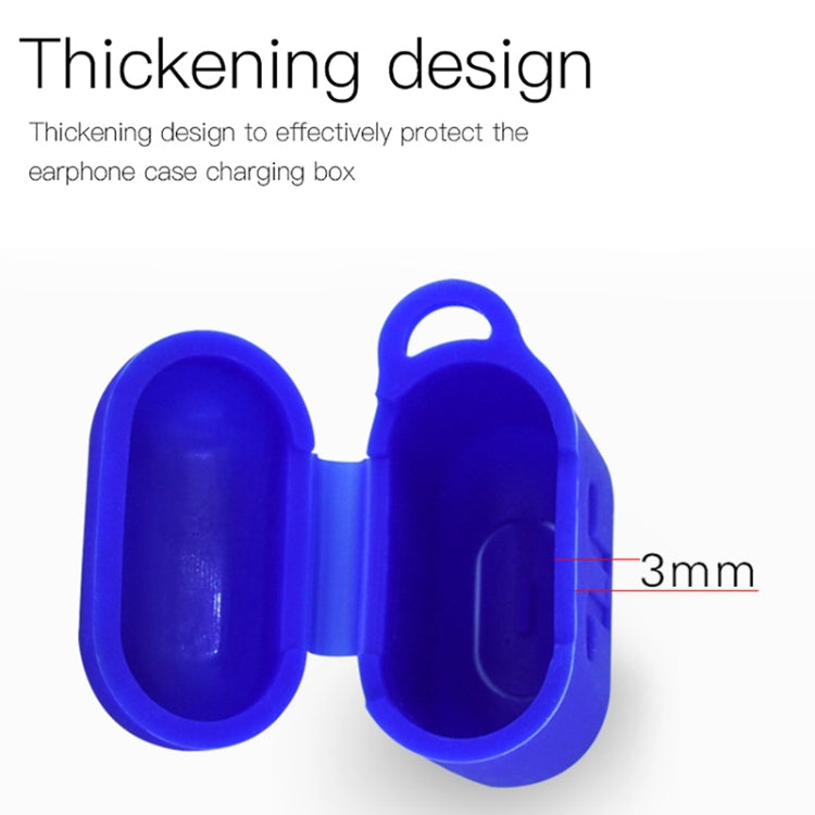 6 in 1 Earphone Bag + Earphone Case + Earphones Silicone Buckle + Earbuds + Anti-Drops Buckle + Anti-lost Rope Wireless Earphone Silicone Case Set for Apple Airpods